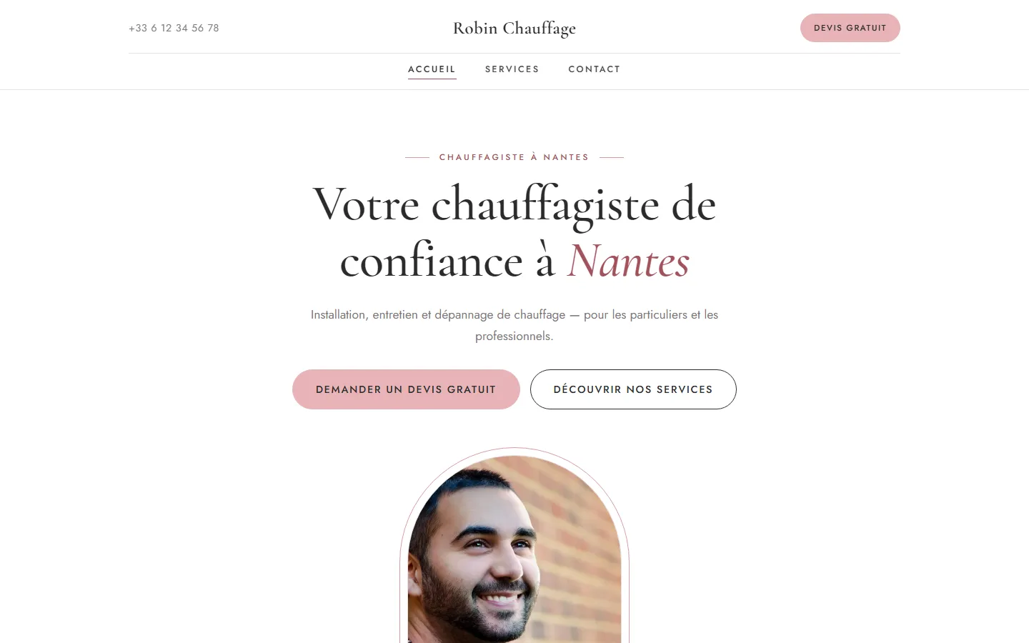 Le style Perle sur un site de chauffagiste