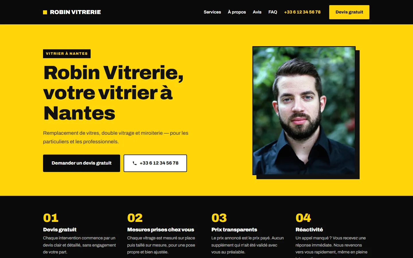 Le style Signal sur un site de vitrier