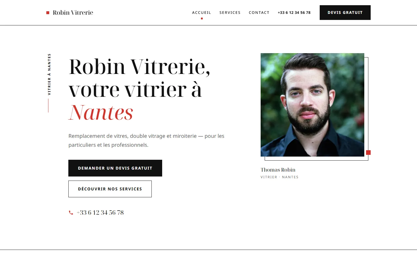 Le style Zen sur un site de vitrier